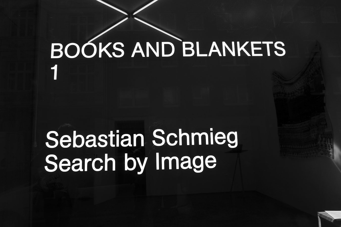 Digital-Soirée 1 — window text: Books and Blankets 1, Sebastian Schmieg, Search by Image