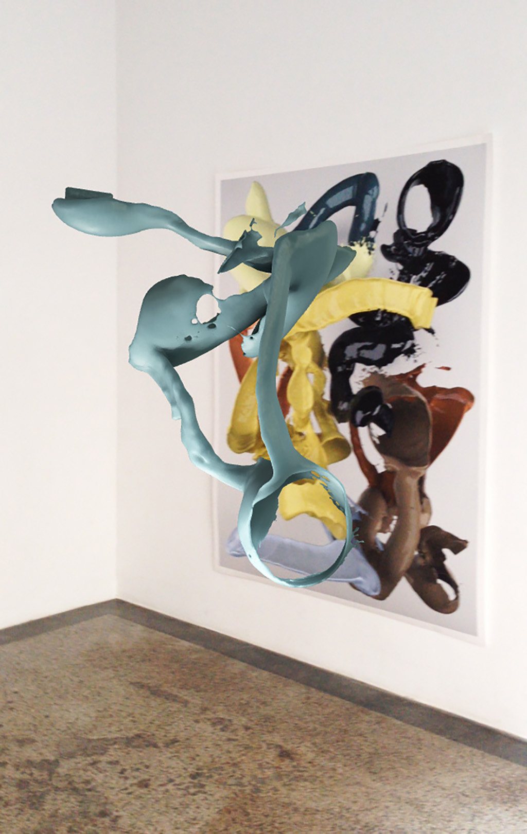 .htaccess — Banz & Bowinkel augmented-reality work floating in front of the print